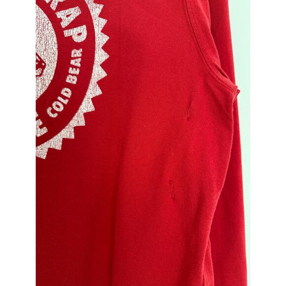 Vintage Abercrombie & Fitch Shirt Men's Medium‎ Red Blue Muscle Bear Trap Lounge - Picture 7 of 12